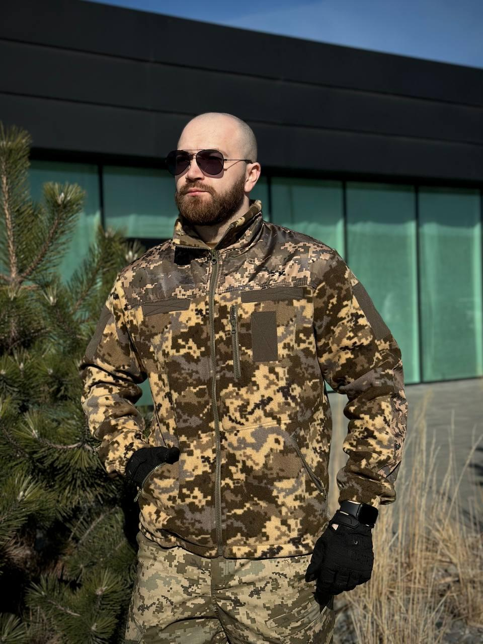 Флісова Кофта МІКРОФЛІС Піксель Military