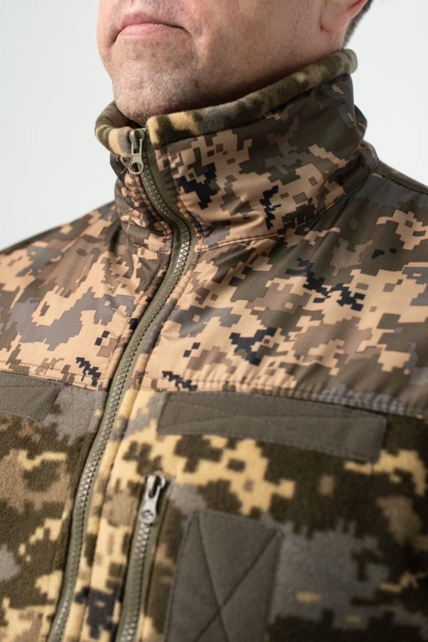 Флісова Кофта МІКРОФЛІС Піксель Military
