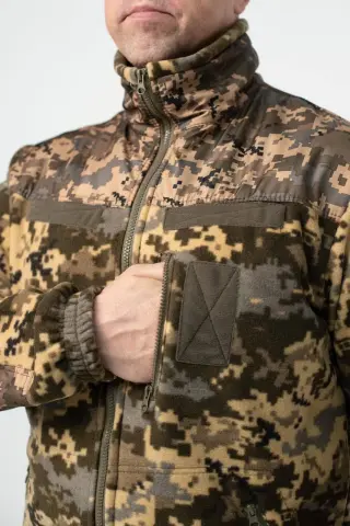 Флісова Кофта МІКРОФЛІС Піксель Military