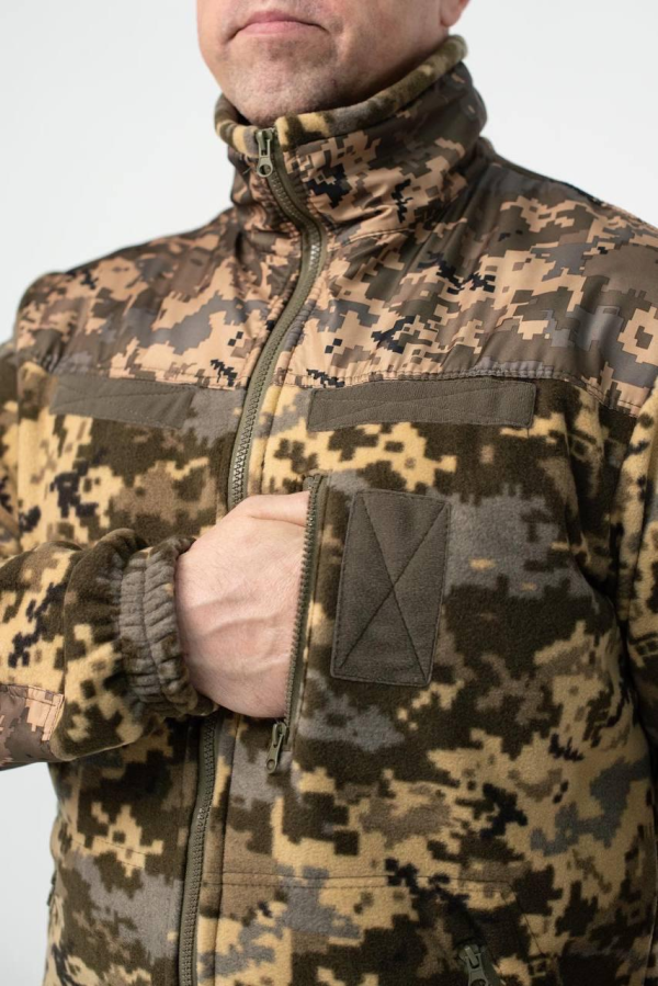Флісова Кофта МІКРОФЛІС Піксель Military
