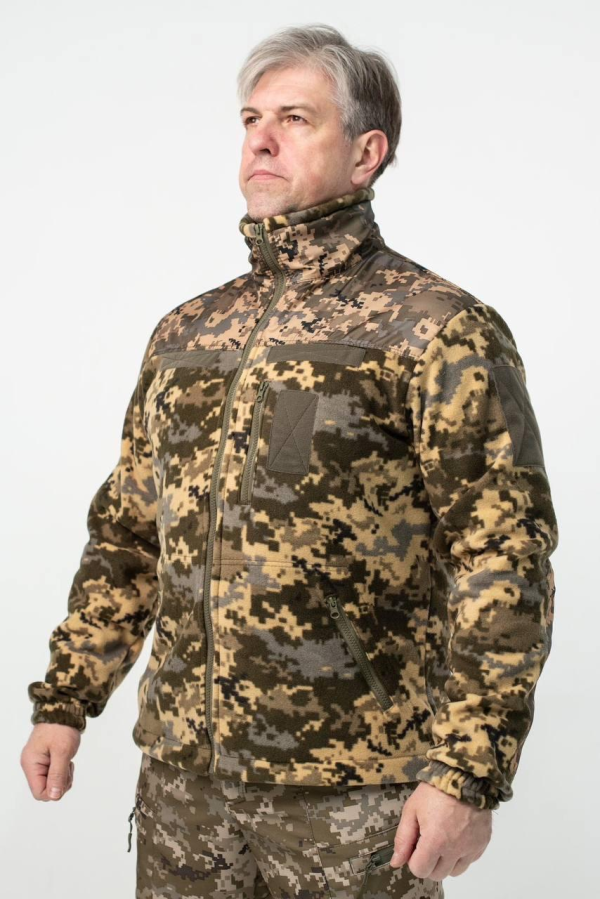 Флісова Кофта МІКРОФЛІС Піксель Military