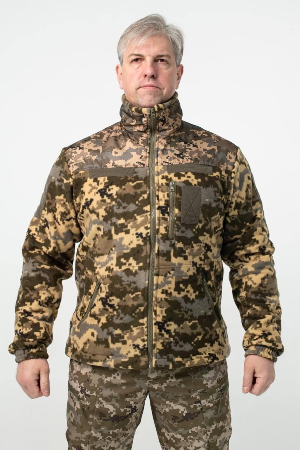Флісова Кофта МІКРОФЛІС Піксель Military