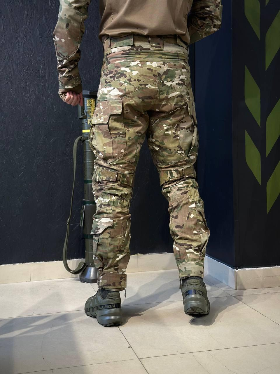 Тактично-польові штани з наколінниками KS-PRO Military, мультикам MTP