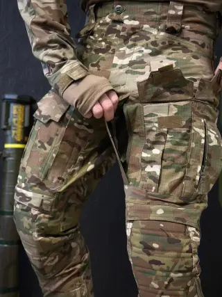 Тактично-польові штани з наколінниками KS-PRO Military, мультикам MTP