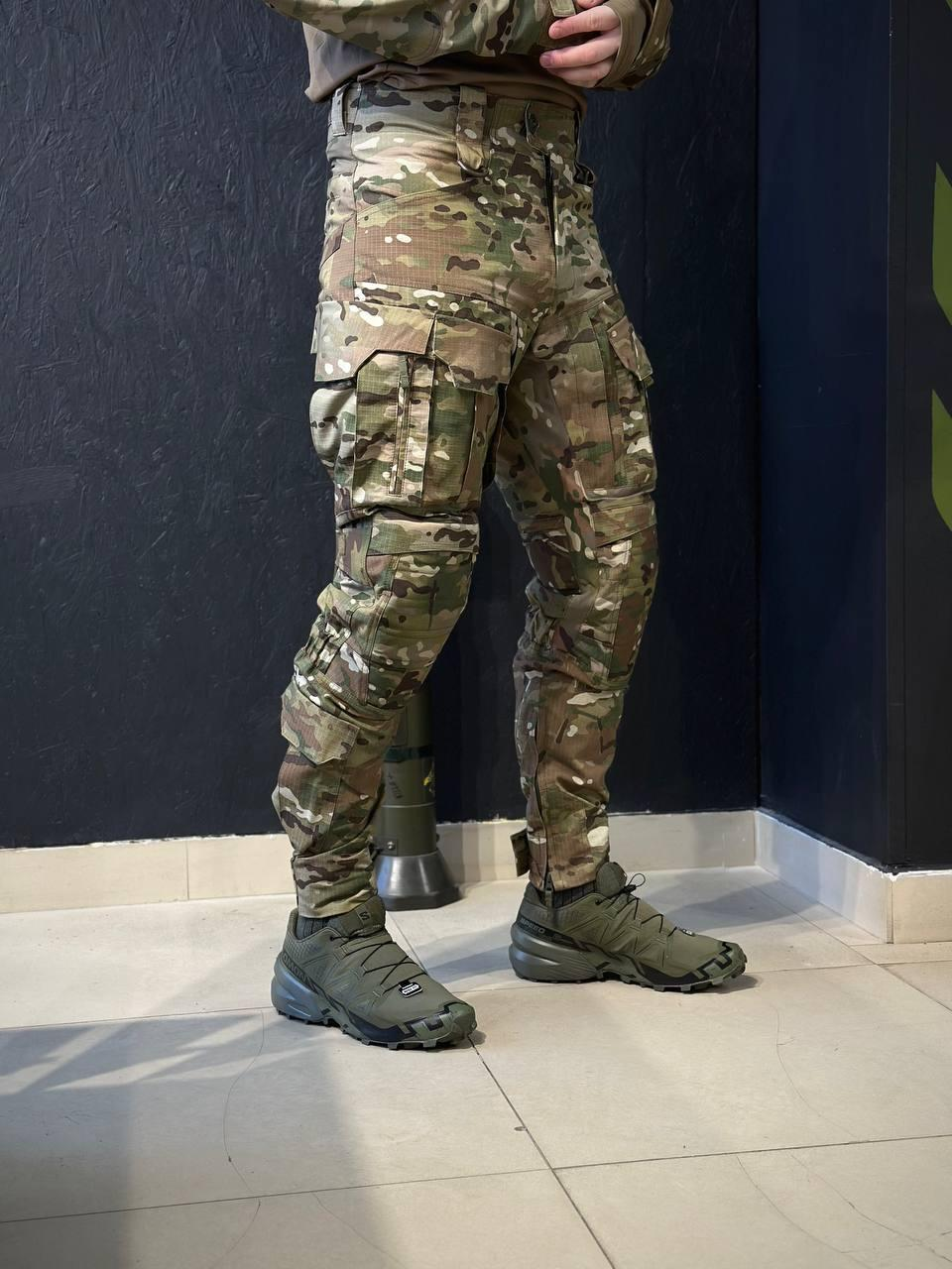 Тактично-польові штани з наколінниками KS-PRO Military, мультикам MTP