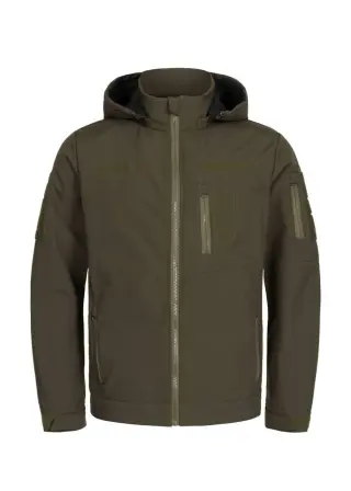Fleece-Insulated Soft Shell Jacket Gen2 with Detachable Hood, Olive