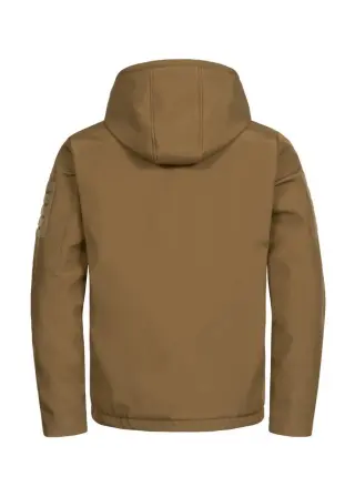 Fleece-Insulated Soft Shell Jacket Gen2 with Detachable Hood, Coyote