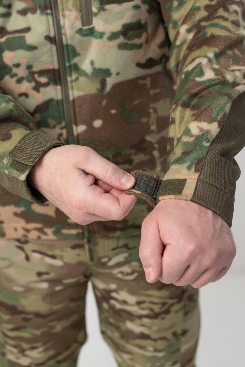 Флісова кофта Мультикам з Оливковими вставками 3D сітка MTP Military