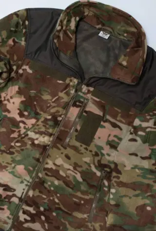 Флісова кофта Мультикам з Оливковими вставками 3D сітка MTP Military