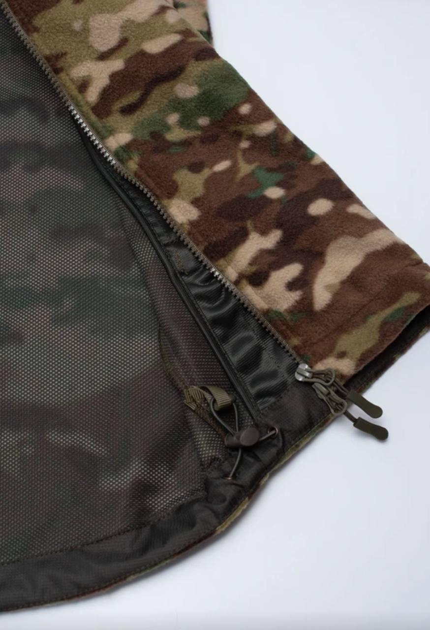 Флісова кофта Мультикам з Оливковими вставками 3D сітка MTP Military