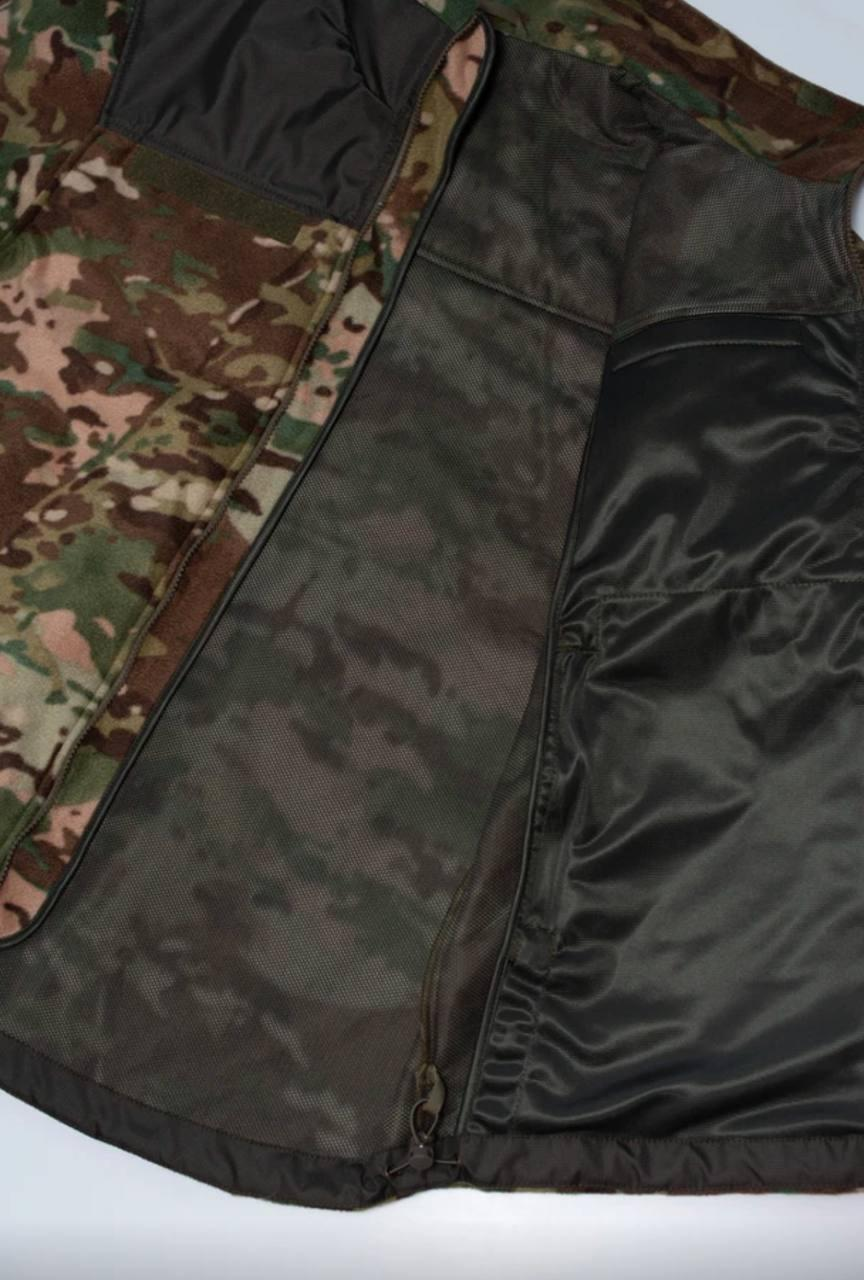 Флісова кофта Мультикам з Оливковими вставками 3D сітка MTP Military