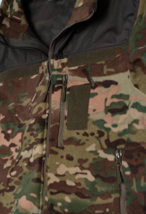 Флісова кофта Мультикам з Оливковими вставками 3D сітка MTP Military