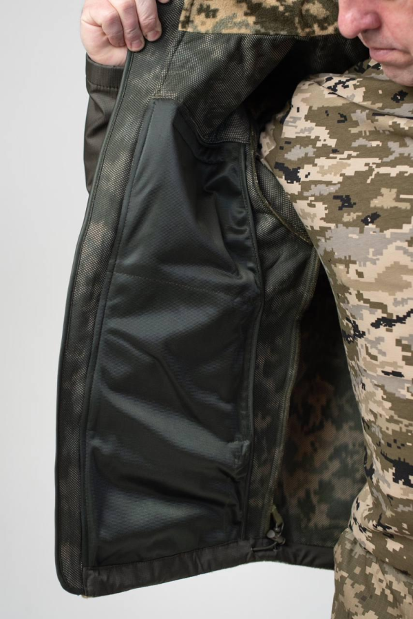 Флісова кофта Піксель з Оливковими вставками 3D сітка mm14 Military