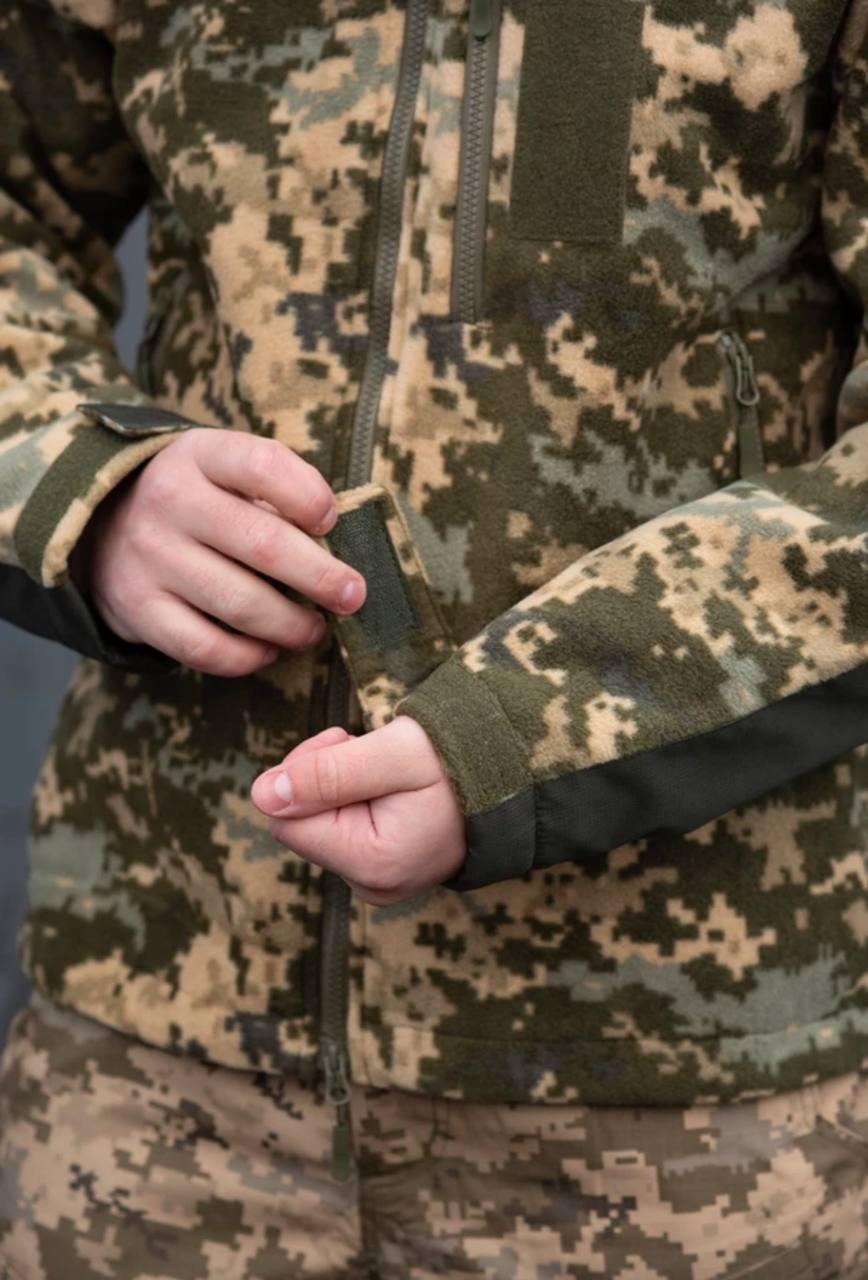 Флісова кофта Піксель з Оливковими вставками 3D сітка mm14 Military