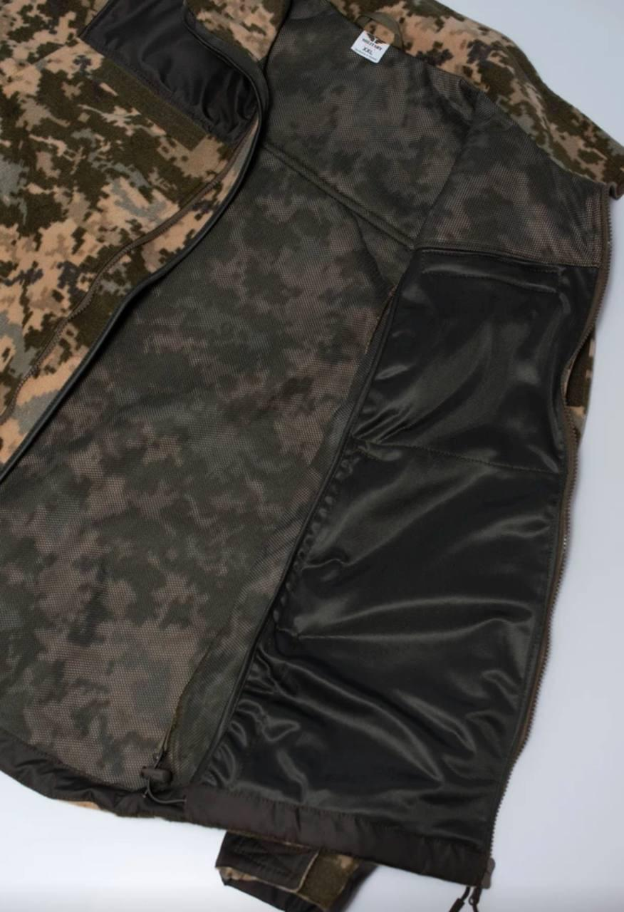 Флісова кофта Піксель з Оливковими вставками 3D сітка mm14 Military