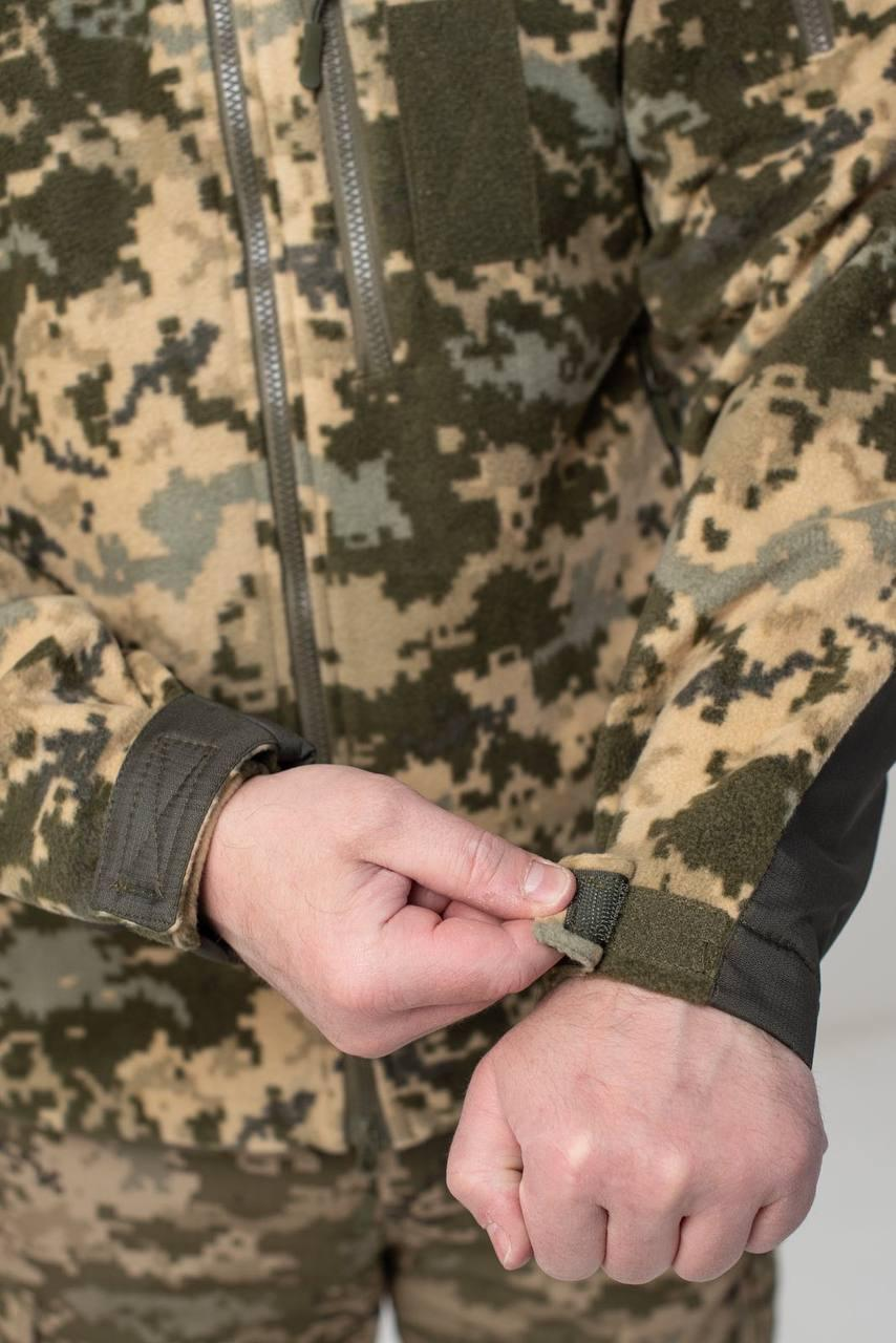 Флісова кофта Піксель з Оливковими вставками 3D сітка mm14 Military