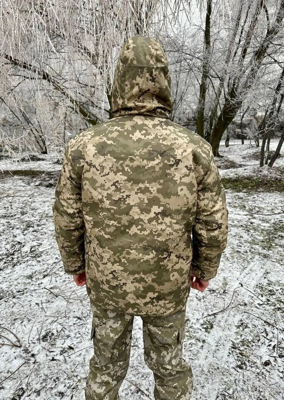 Бушлат піксель з знімним хутром v3
