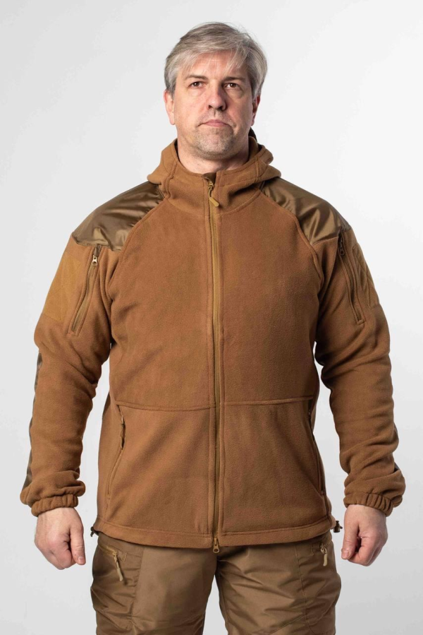 Кофта флісова Military + з капюшоном G5 койот