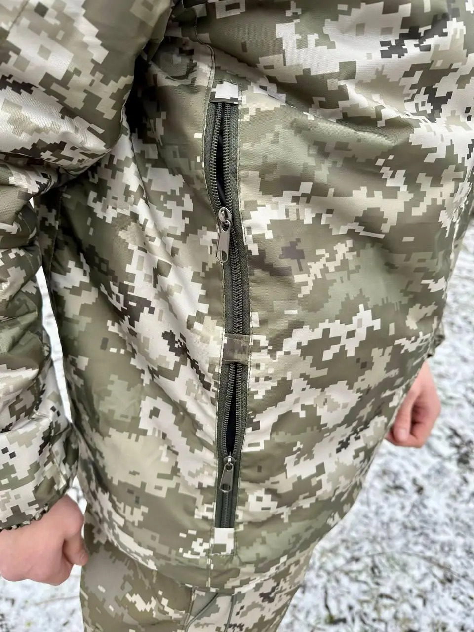 Бушлат піксель з знімним хутром v2