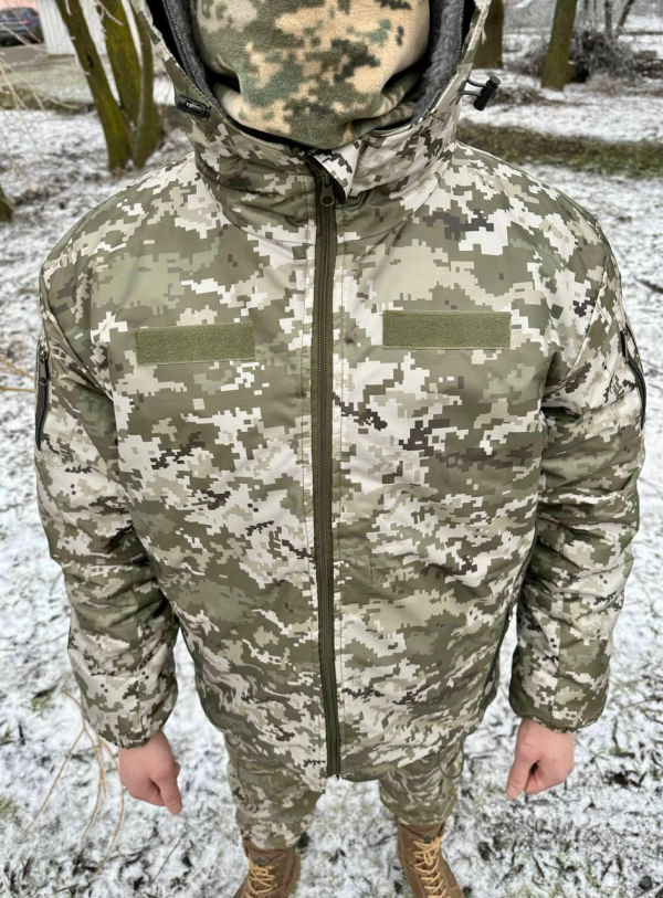 Бушлат піксель з знімним хутром v2