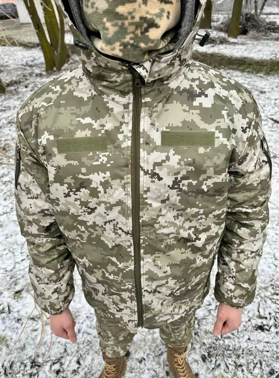 Бушлат піксель з знімним хутром v2