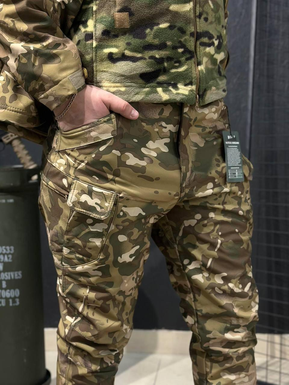 Комплект 3 в 1 Vanguard олива мультикам 🇺🇸 Костюм Софт Шел + Термобілизна Esdy +убакс