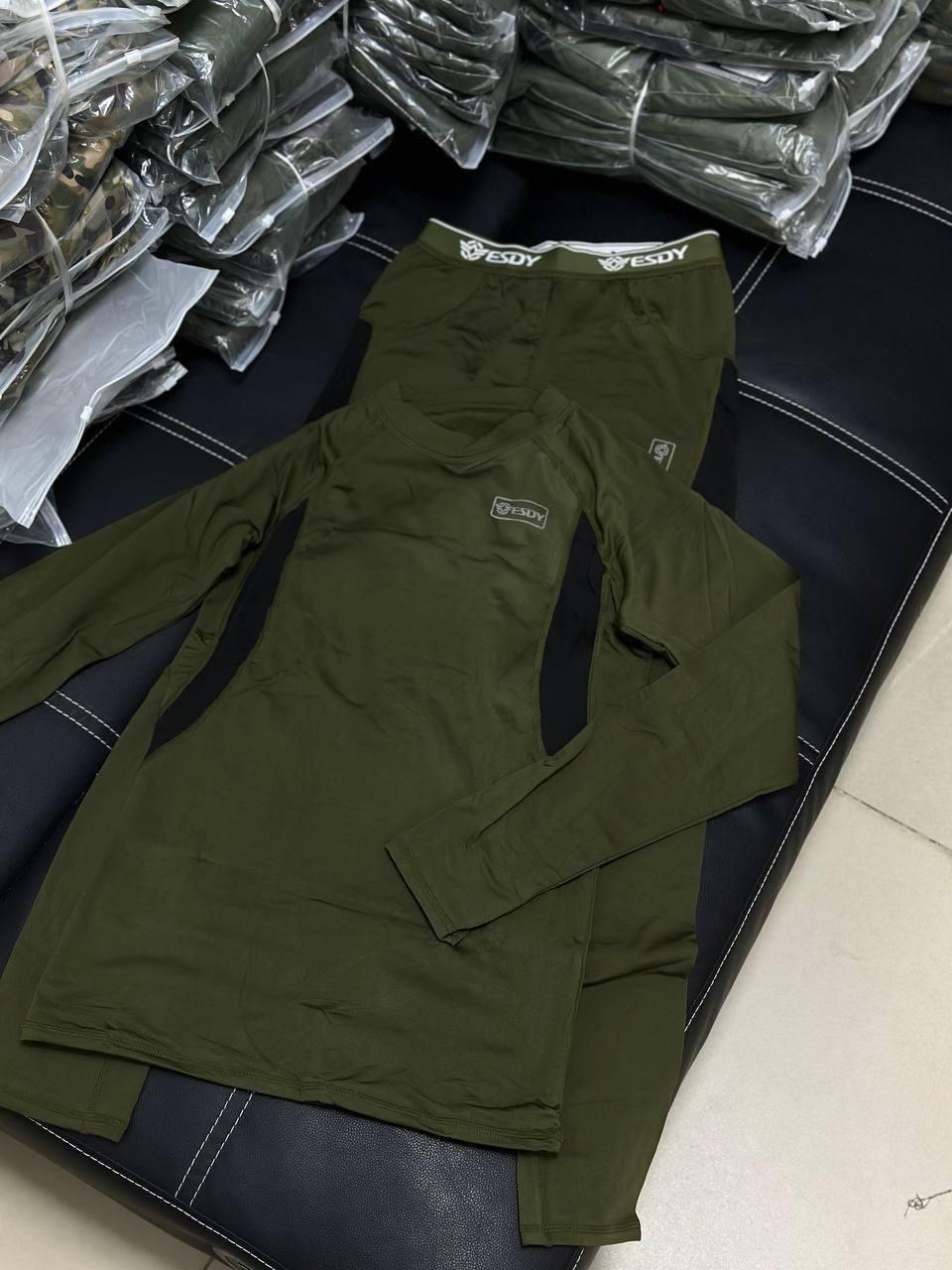 Комплект 3 в 1 Vanguard олива Olive 🇺🇸 Костюм Софт Шел + Термобілизна Esdy +убакс