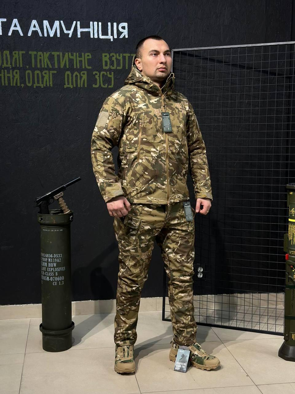 Комплект 4 в 1 Vanguard мультикам🇺🇸 Костюм Coyote Софт Шел + Термобілизна Esdy + Ботінки Esdy Автошнурівка +Убакс Esdy