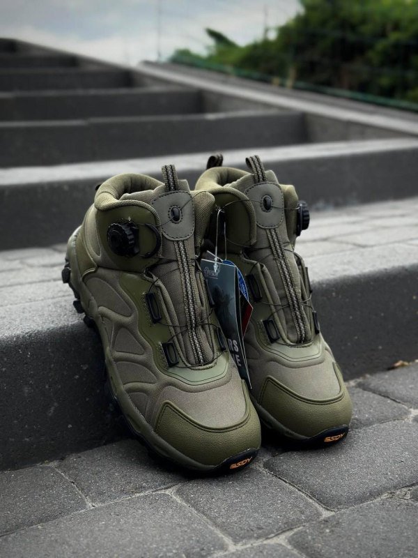 Комплект 3 в 1 Vanguard олива Olive 🇺🇸 Костюм Софт Шел + Термобілизна Esdy + Ботінки Esdy Автошнурівка