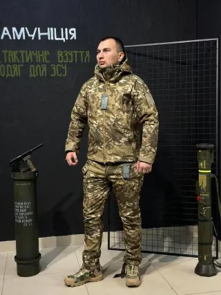 Комплект 2 в 1 Vanguard Мультикам USA 🇺🇸 Костюм Софт Шел + Термобілизна Esdy
