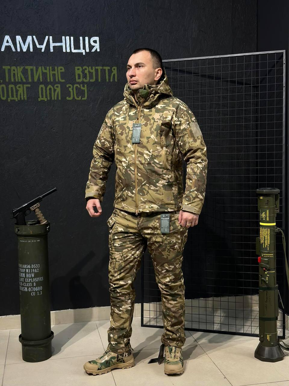 Комплект 2 в 1 Vanguard Мультикам USA 🇺🇸 Костюм Софт Шел + Термобілизна Esdy