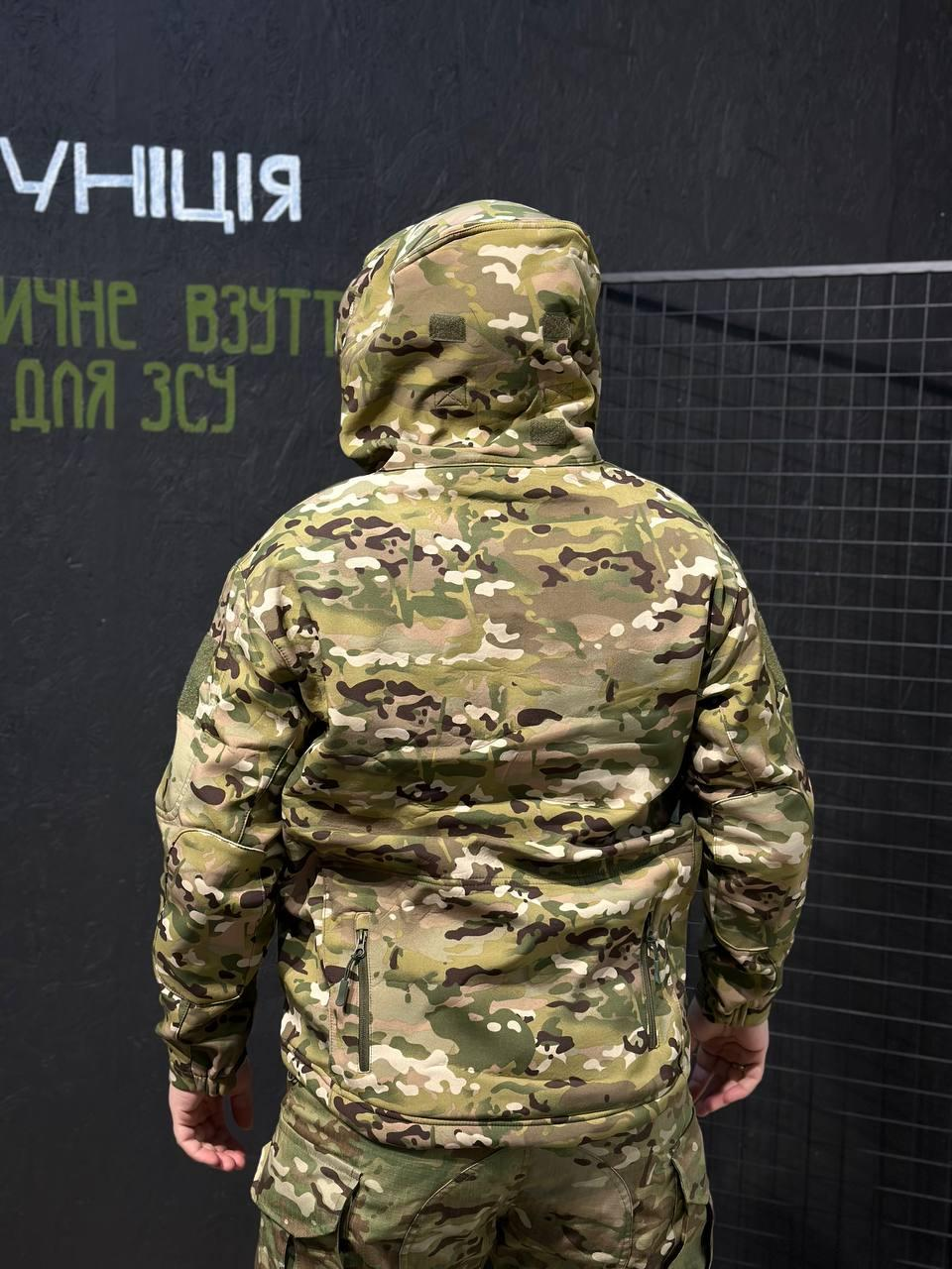 Куртка Tactical Софтшел мультикам Утеплена на флісі