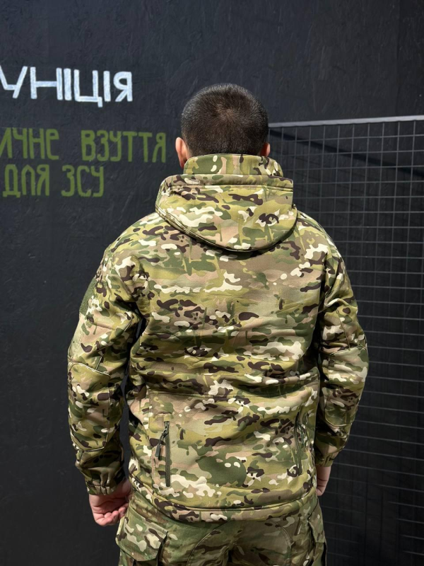 Куртка Tactical Софтшел мультикам Утеплена на флісі