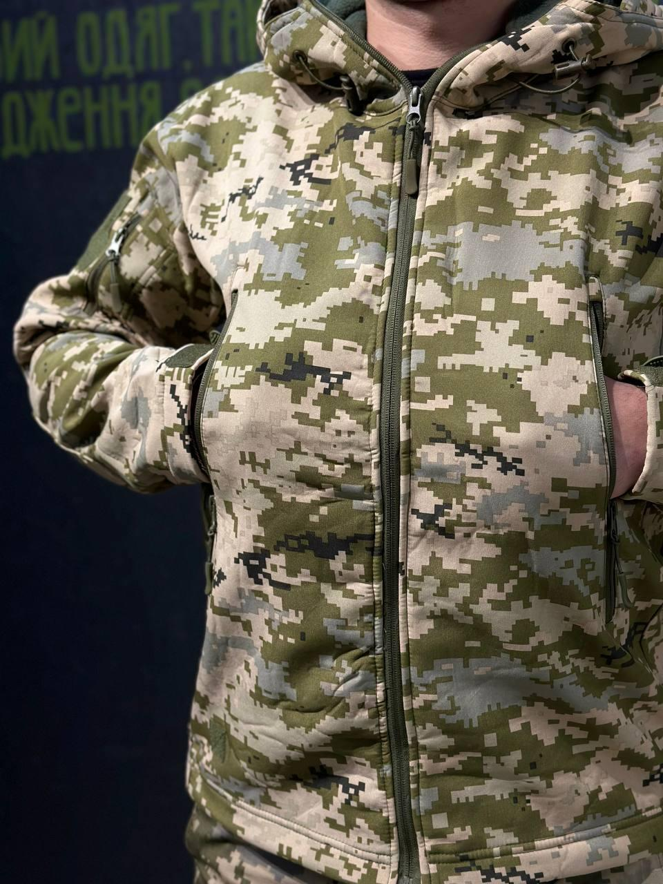 Куртка Tactical Софтшел Піксель Утеплена на флісі mm14