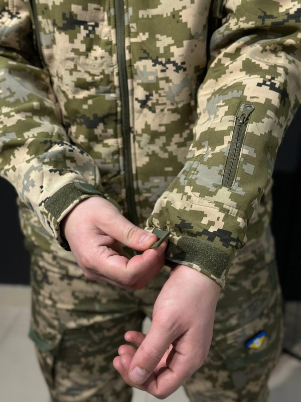 Куртка Tactical Софтшел Піксель Утеплена на флісі mm14