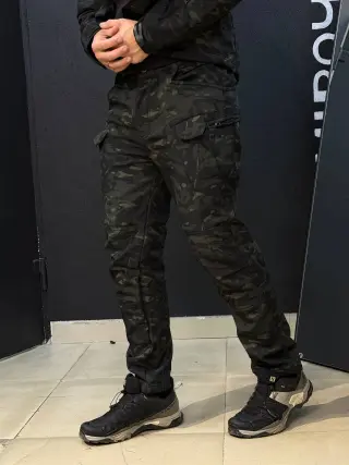 Костюм софтшел Gwild чорний мультикам Soft Shell на флісі