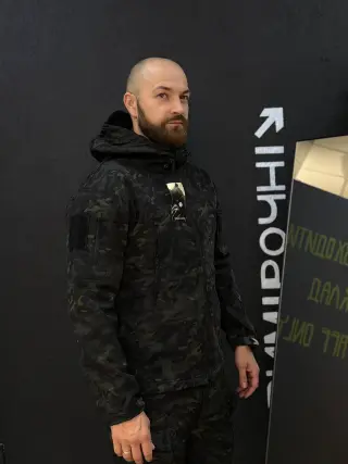 Костюм софтшел Gwild чорний мультикам Soft Shell на флісі