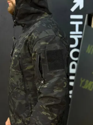 Костюм софтшел Gwild чорний мультикам Soft Shell на флісі