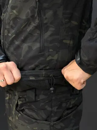 Костюм софтшел Gwild чорний мультикам Soft Shell на флісі