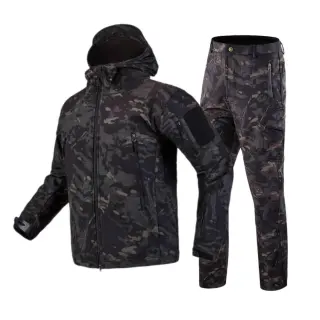 Костюм софтшел Gwild чорний мультикам Soft Shell на флісі