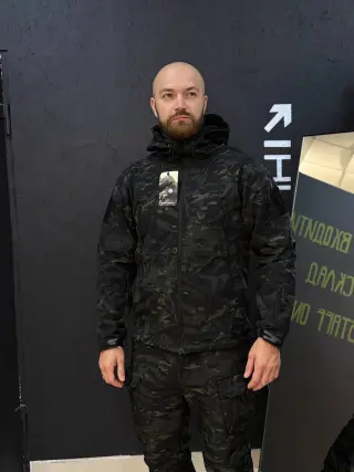 Костюм софтшел Gwild чорний мультикам Soft Shell на флісі