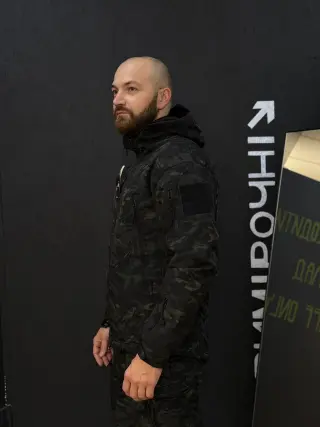 Костюм софтшел Gwild чорний мультикам Soft Shell на флісі