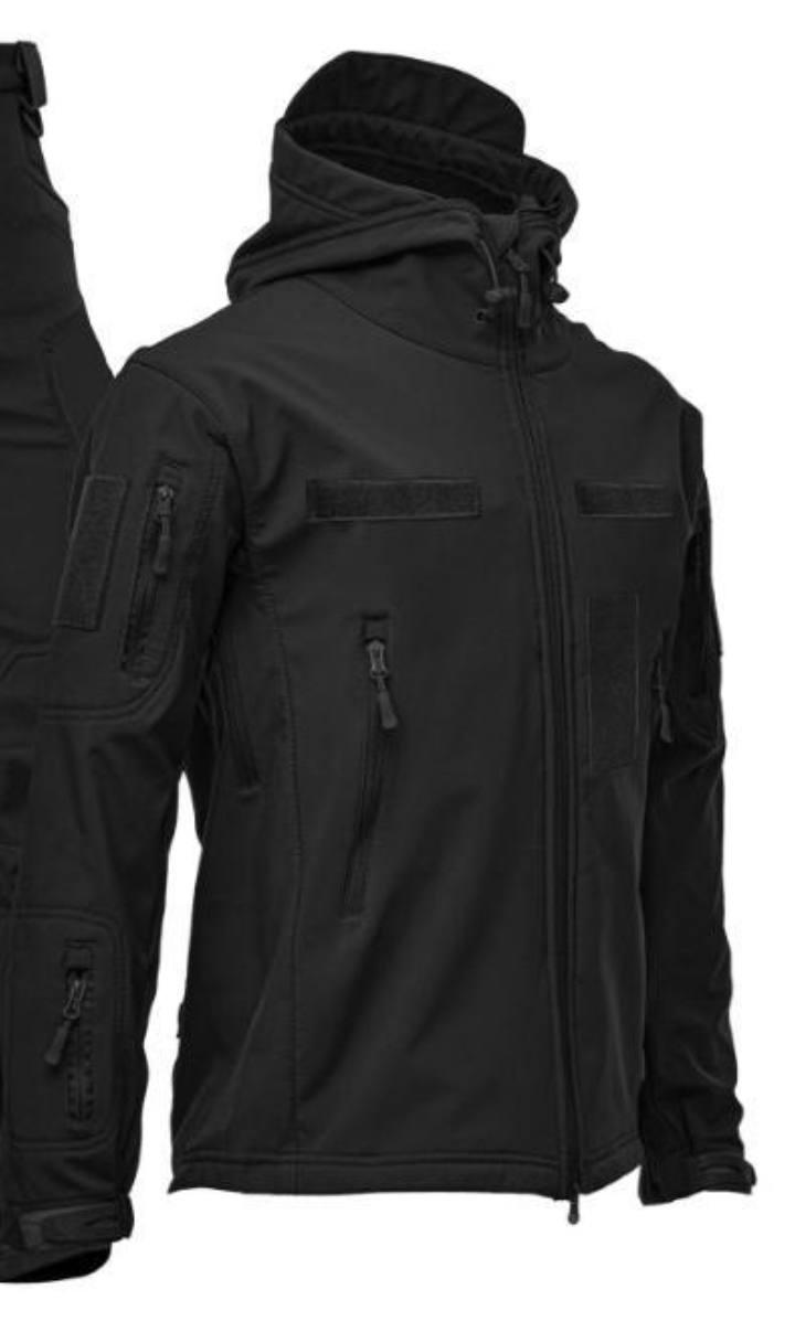 Куртка софтшел Esdy 5.0 чорна Soft Shell на флісі