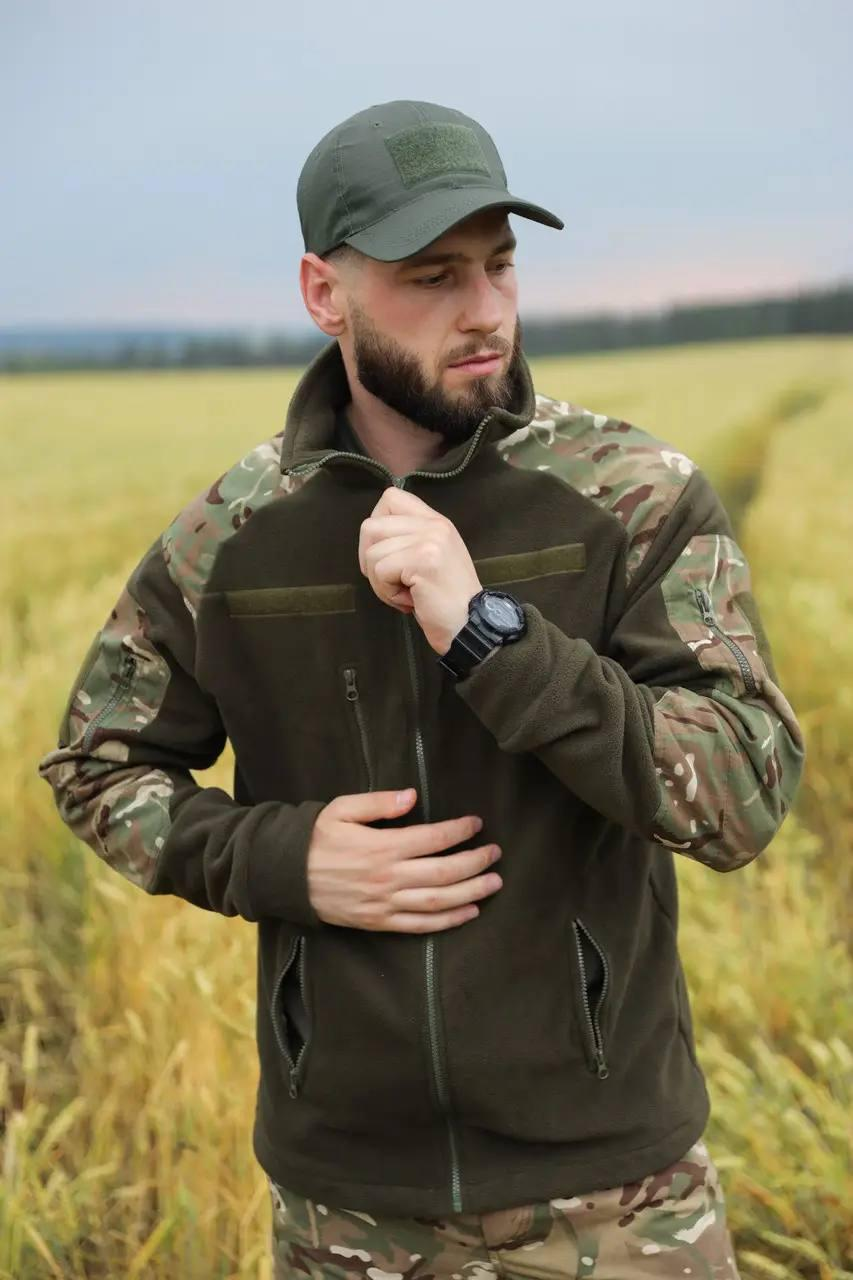 Флісова кофта Aligator олива/мультикам