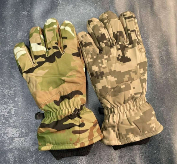 Тактичні рукавиці Softshell на хутрі на хутрі мультикам