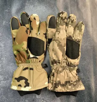 Тактичні рукавиці Softshell на хутрі на хутрі піксель