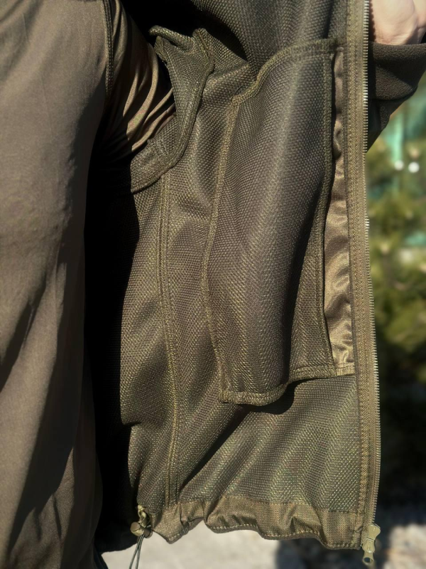 Тактична Куртка Олива мікрофліс з Капюшоном Military Olive