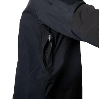 YINREN 5.0 Black Nylon Winter Jacket with Blue Inserts