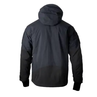 YINREN 5.0 Black Nylon Winter Jacket with Blue Inserts