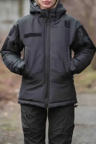 Куртка зимова жіноча піксель Nord Storm Black Police